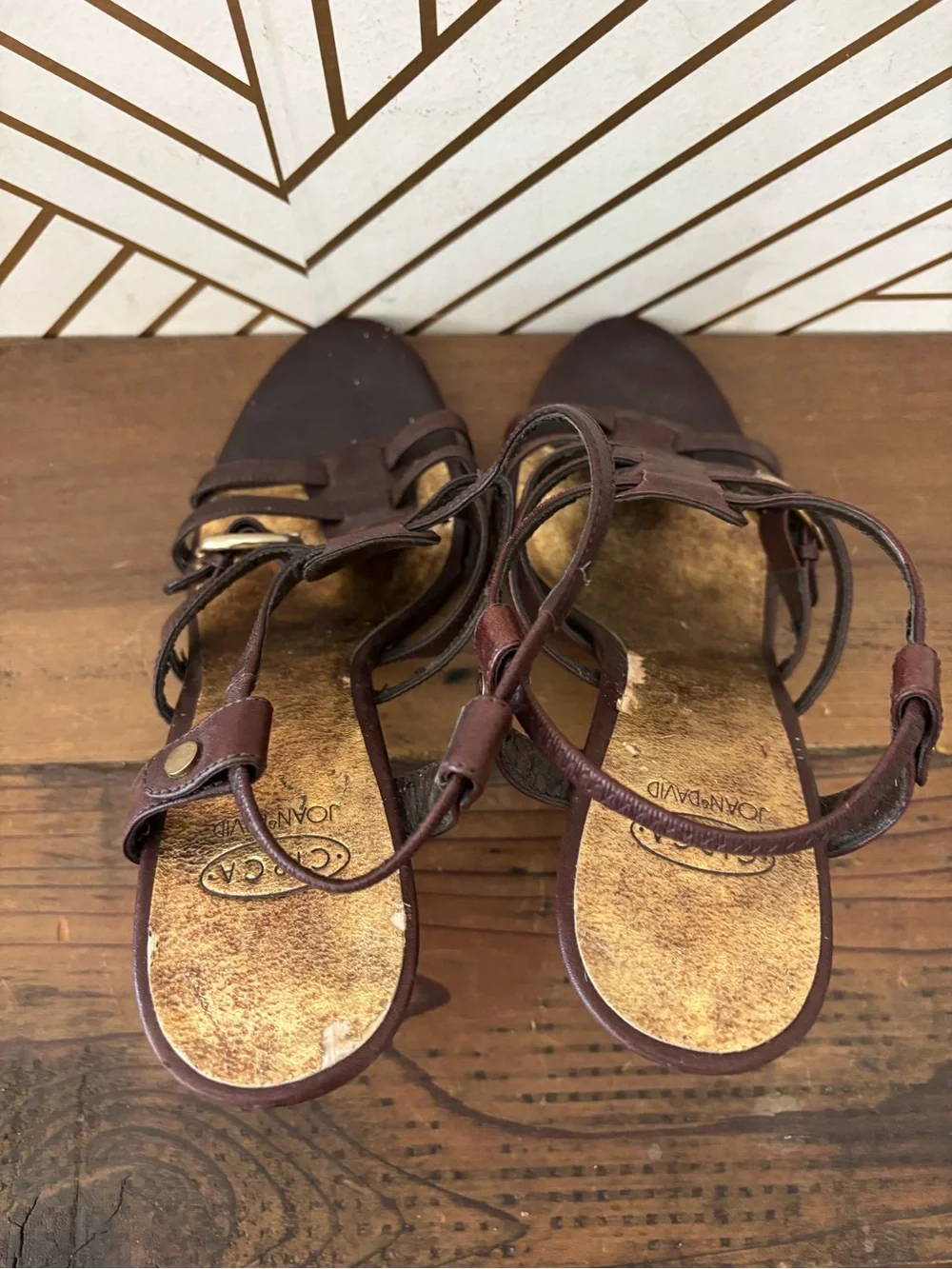 Circus by Sam Edelman Dark Brown Strappy Buckle Sandals